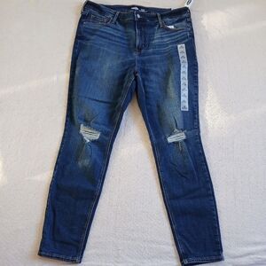 old navy ♡ rockstar super skinny high rise jeans 16